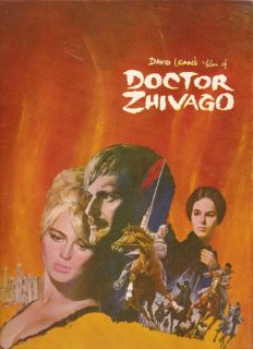 David Leans Film of Doctor Zhivago Movie Program C1965