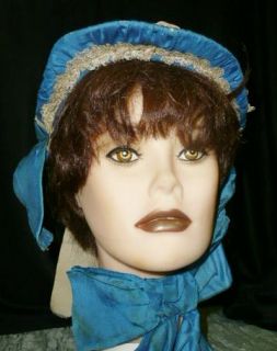 Dainty Orig Vtg Antique Victorian Civil War Womens Hoop Dress Silk Hat