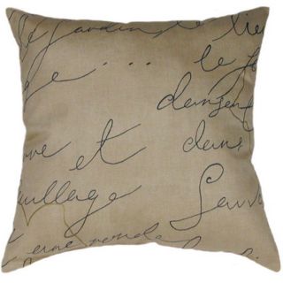  French Writing Decorative Throw Pillow Lumbar or Square