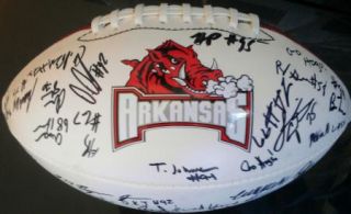 2012 Arkansas Razorbacks Team Signed Football Certificate Proof
