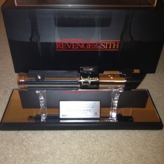  Wars Master Replicas Darth Vader Lightsaber Autographed By Dave Prowse