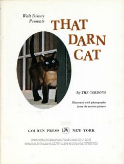 WALT DISNEY’S MOVIE THAT DARN CAT   HAYLEY MILLS   1965   PHOTO