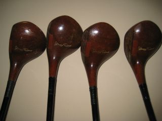  Tourney Persimmon Woods Golf Clubs 1 2 3 4 Jimmy Demaret Rare Vintage