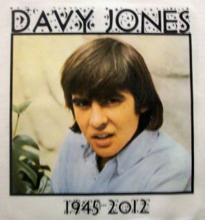 Davy Jones The Monkees RIP 1945 2012 T shirts You pick any size S XL