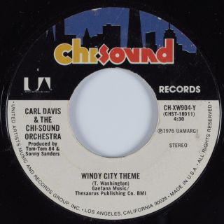 70s Soul 45 Carl Davis Windy City Theme Chi Sound Hear