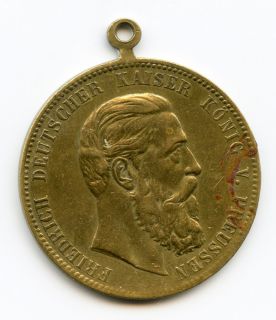 1888 German Friedrich Deutscher Kaiser Konig V Preussen Medal