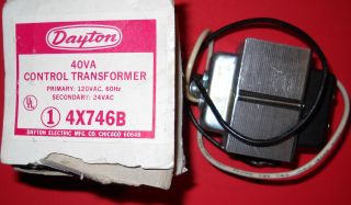 Dayton 40VA Control Transformer 4X746B New
