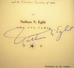 Autographed Book Eglit Columbiana 1892 1893 Expo