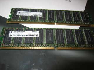 Infineon 1GB x 2 DDR 400 CL3 ECC PC3200   Ram Memory from Sun Ultra 20