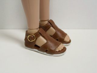 Brown Darling Sandal Doll Shoes for Raven Wren Lark♥