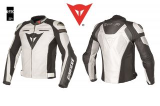 New Dainese Super Speed Leather Jacket Bianco Bianco Antracite Size 54