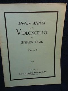 Modern Method for the Violoncello, Stephen Deak/ Bryn Mawr Elkan