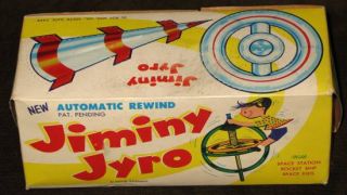 VINTAGE JIMINY JYRO GYROSCOPE 1960S DEROY MFG IN ORIGINAL BOX