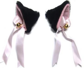 Black Cat Ear Bell Set Hair Clip Cosplay Costumes