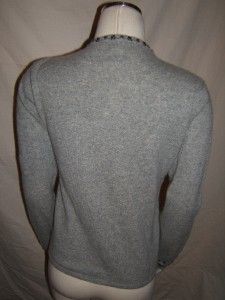 Deane White 100 Cashmere Gray Sweater Size Medium