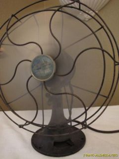  VINTAGE EMERSON 2450 D ELECTRIC OSCILLATING DESK FAN~AS FOUND~WORKS