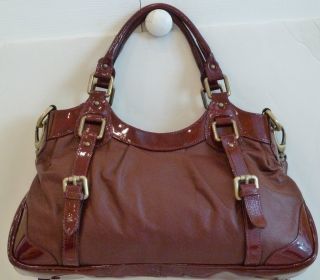 DEBORAH GALLO RED MADE IN ITALY ALL LEATHER DOUBLE HANDLED MUST SEE