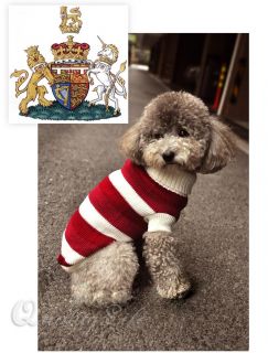 Designer Dog Clothes Stripy Hoodies Coat Puppy Cloth Pet Apparel