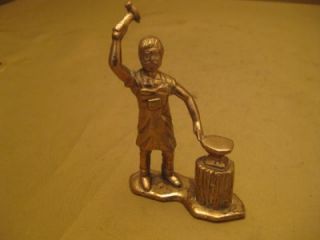 Lovely Small Brass Vintage Black Smith Ornament