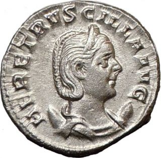 Herennia Etruscilla Trajan Decius Wife Ancient SILVER Roman Coin