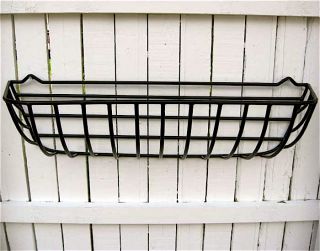 Iron Window Box Deck Planter 44 w Coco Fiber Liner
