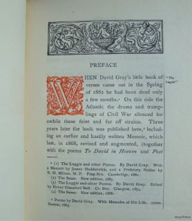 1900.LTD.ED.400 Scottish Poet David Gray Buchanan Moser Gorgeous