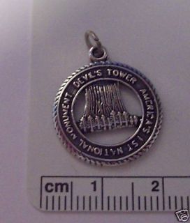 Sterling Silver Says Devils Tower Monument Charm