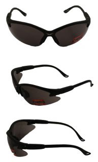 Cougar Safety Glasses Sunglasses Global Vision Black Frame Smoke Lens