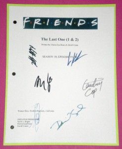 Friends Signed Script rpt The Last One Finale Final Jennifer Aniston