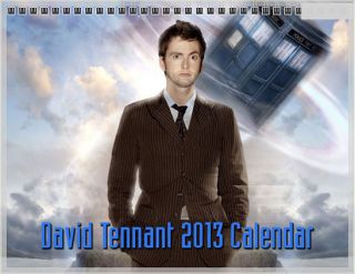 New Doctor Dr Who David Tennant 2013 Wall Calendar Flying Tardis