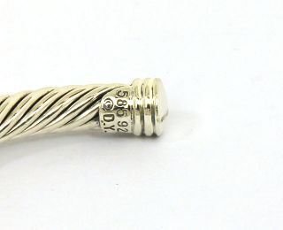 david yurman sterling silver 14k gold emeralds cable bangle bracelet