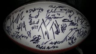 2010 Clemson Tigers Team Signed Football Proof 30 Sigs