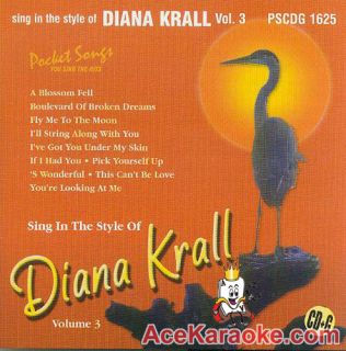 Pocket Songs Karaoke CDG 1625 Diana Krall CD G Karaoke Songs