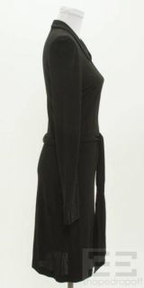 Diane Von Furstenberg Black Jersey Wrap Dress Size 12