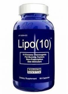LiPo 10 Diet Pills Thermogenic Weight Loss Fat Burn