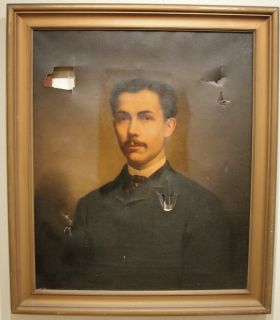 Louis Dieterich 1884 Male Portrait Painting Baltimore Maryland Artist