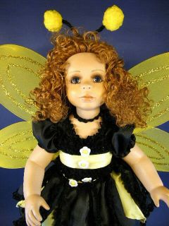 2002 Denise McMillan Bee Happy 31 Porcelain Doll COA