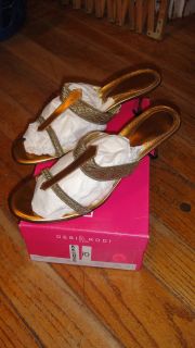 Debi Rodi Bronze Sandal Heel Size 10