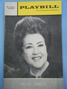 Ethel Merman Hello Dolly RARE 1970 Broadway Playbill
