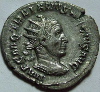 Trajan Decius Rare original ancient Roman silver coin AE antoninianus