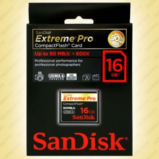 Genuine SanDisk 16GB Extreme Pro Compact Flash CF Card 600X 90MB s