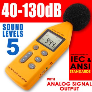 Digital Sound Pressure Level Meter Noise Decibel 40 130 dB Bar Graph 5