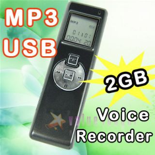 Digital Voice Recorder Dictaphone Pen MP3 USB 2GB C52