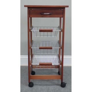 with this elegant and compact kitchen utility cart. With a decorative