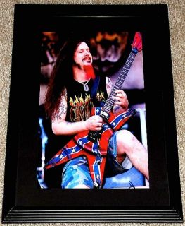 Dimebag Darrell Pantera Washburn Confederate Guitar Framed Portrait
