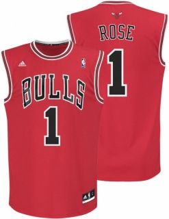 Derrick Rose Jersey Adidas Revolution 30 Red Replica 1 Chicago Bulls