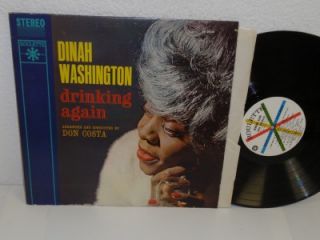 Dinah Washington Drinking Again LP Roulette SR 25183 Stereo Album Don