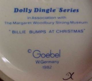 Goebel Dolly Dingle Billie Bumps at Christmas Figurines Pair w Germany