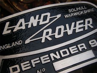 Land Rover Defender 90 Heck Emblem Badge Plakette