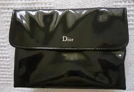 Christian Dior Clutch Makeup Bag Purse Handbag Travel Case Black